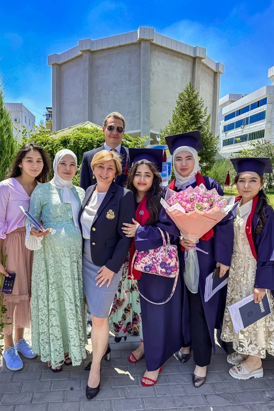 Y. Golubev, A. Malei and graduates of the joint faculty