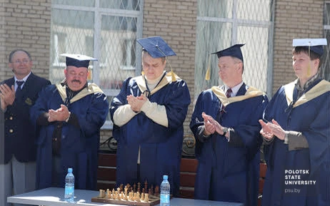 Главный Команда Полоцкого университета на турнире по шахматам