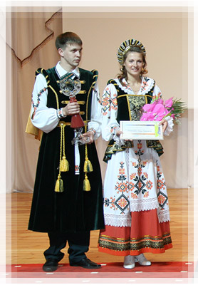 Награждение призом «Крыніца ведаў» - Кристина Андреева и Олег Шушкевич