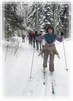 Выездной семинар «Школы лидера» - Прогулка на лыжах