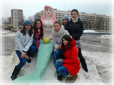 Городской конкурс снежных фигур - Русалка Конкурс снежных фигур - Русалка