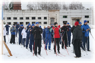 Праздник «Новополоцкая лыжня-2012» - Участники сборной университета