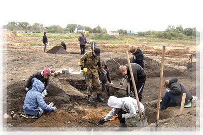 Археологические исследования на Заполотском посаде, октябрь 2013г. Археологические исследования на Заполотском посаде