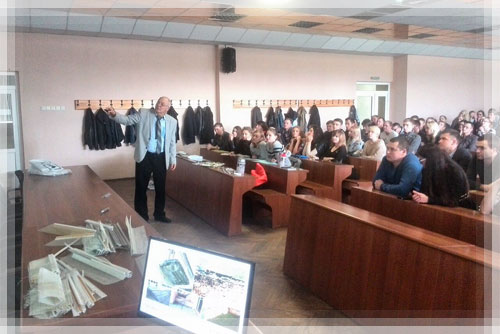 The meeting with the students and teachers of the faculty of Civil Engineering The meeting with the students of the faculty of Civil Engineering