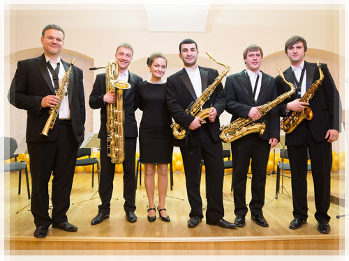 The saxophonists from the Presidential orchestra of the Republic of Belarus The saxophonists from the Presidential orchestra of the Republic of Belarus