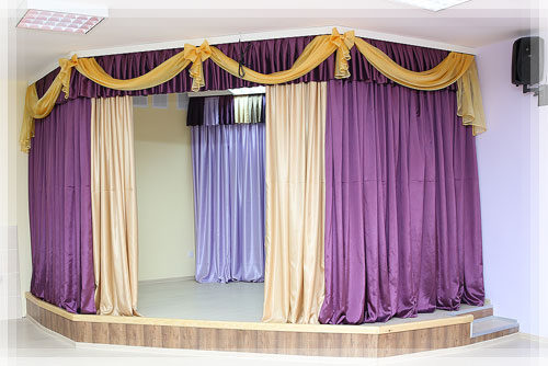 Excellently decorated stage for theatrical performances Excellently decorated stage for theatrical performances