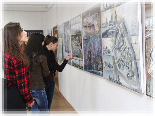 Выставка работ студентов кафедры архитектуры ПГУ