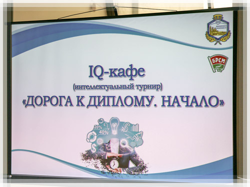 Интеллектуальный турнир среди первокурсников IQ-кафе «Дорога к диплому. Начало» Интеллектуальный турнир «Дорога к диплому. Начало»
