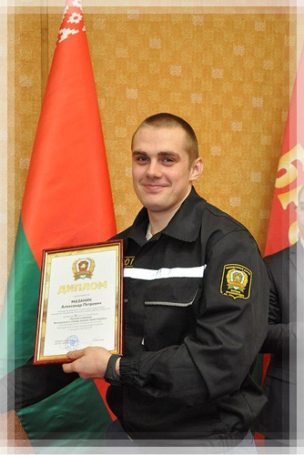 Командир молодежного отряда охраны правопорядка Александр Мазаник