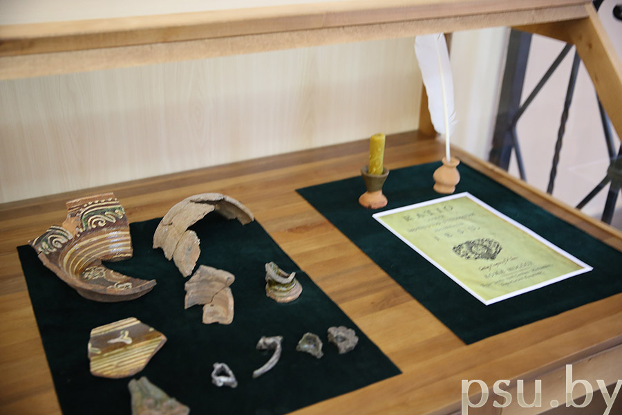 Калекцыі археалагічных знаходак, зробленых на тэрыторыі Полацкага калегіума