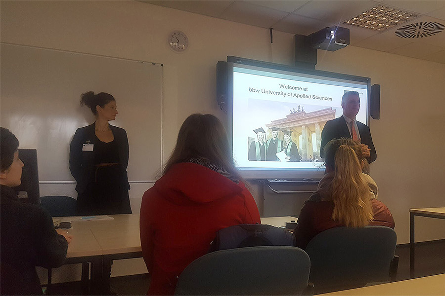 During the lecture at BBW Hochschule (Berlin) During the lecture at BBW Hochschule