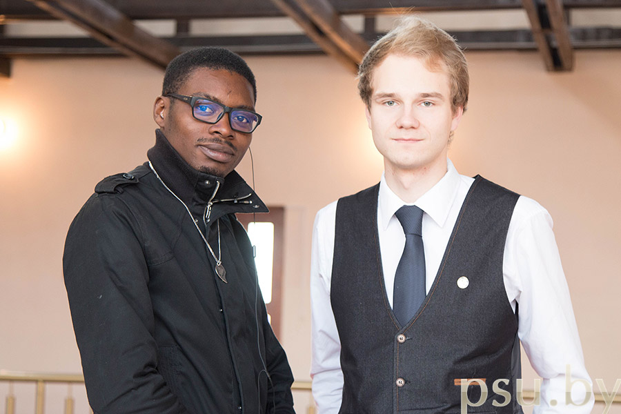 Anton Burlako (Radio Engineering Faculty) and Yann Kombo (The Faculty of Mechanics and Technology) Winners of the video contest