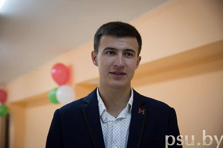 Бригадир студенческой бригады ПГУ, студент инженерно-строительного факультета Максим Моштыль Максим Моштыль