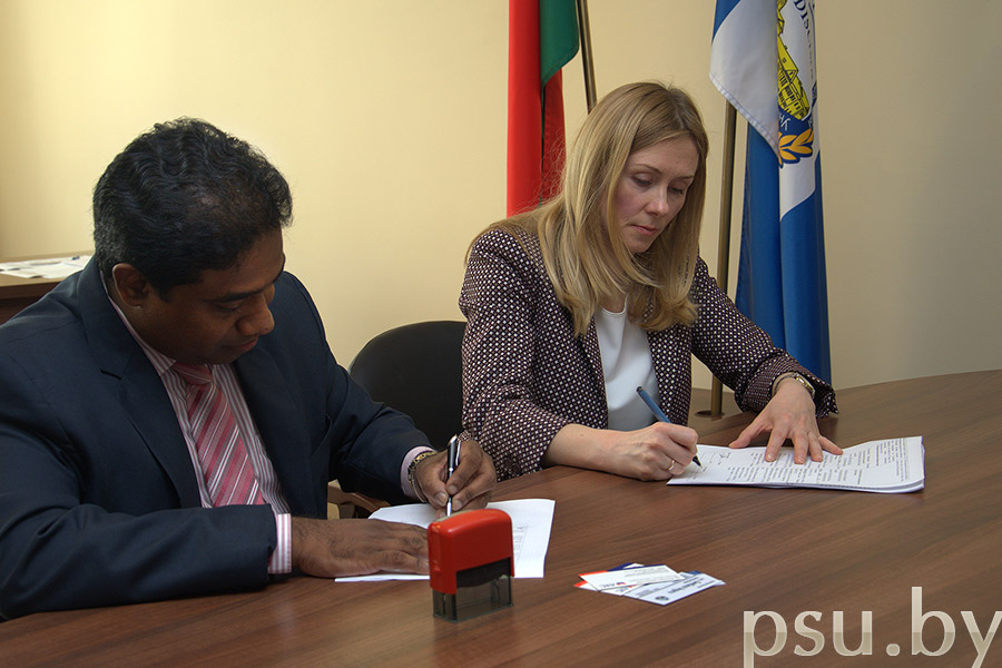 Signing of the Cooperation Agreement between Polotsk State University and the agency «American International Campus Private Limited»