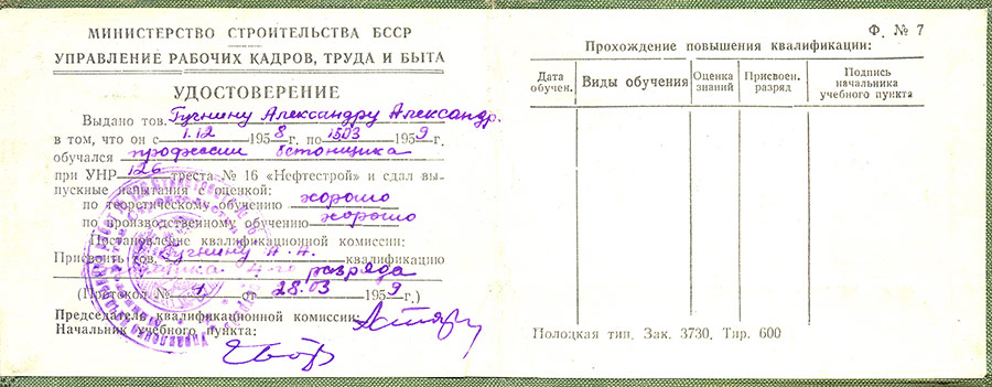 Удостоверение бетонщика Удостоверение бетонщика