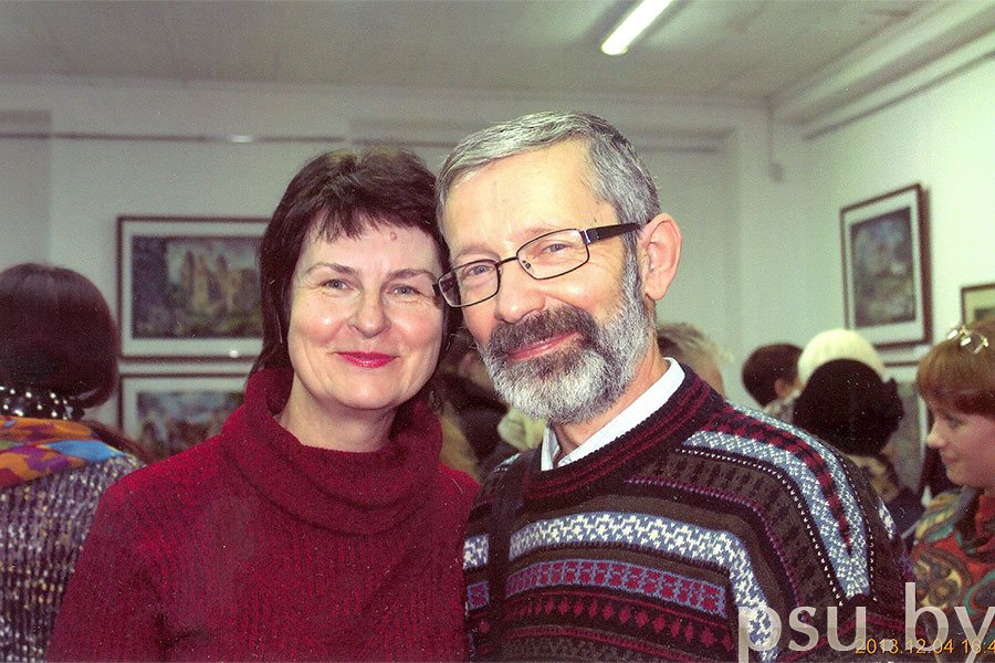 Л.А. Поляков с женой
