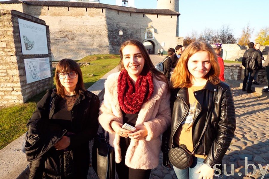 PSU students on a tour of the Pskov Kremlin PSU students in the Pskov Kremlin