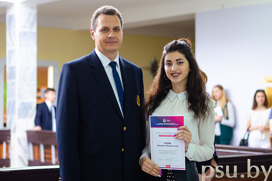 Yury Golubev and one of the winners of the competition Yury Golubev and one of the winners