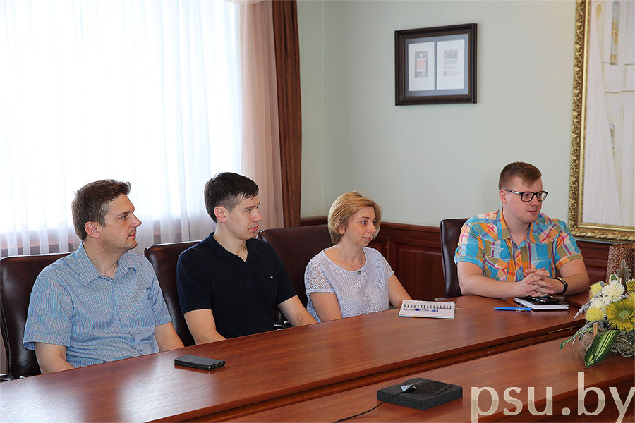 PSU lecturers during their meeting with partners from Olsztyn PSU lecturers