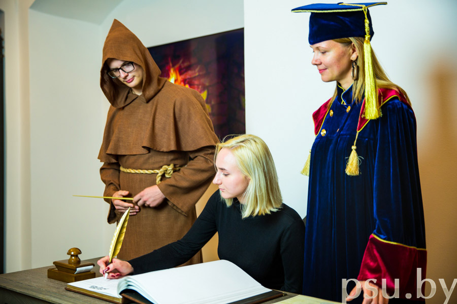 I. Vegera with a 1st-year Student. Registration I. Vegera