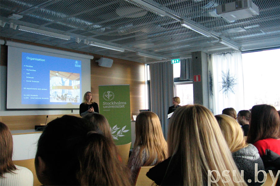 The student group visited Stockholm University Student group visited Stockholm University