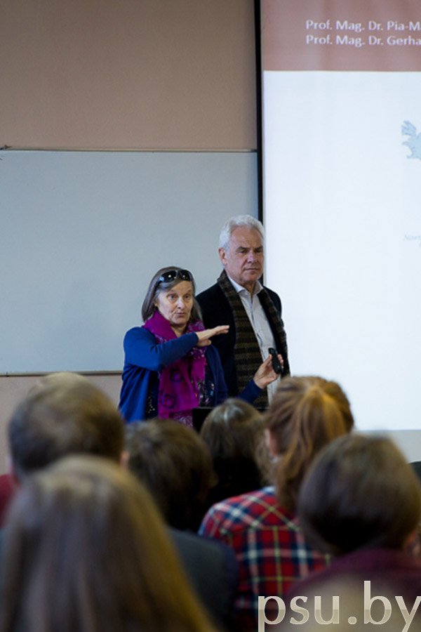 Lecturers Pia-Maria Rabenschteiner and Gerhart Rabenschteiner in Novopolotsk Lecturers Pia-Maria Rabenschteiner and Gerhart Rabenschteiner