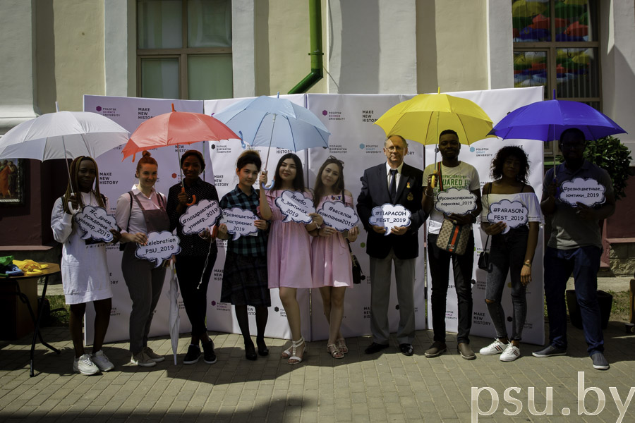 The students headed by Rector Dmitry Lazovsky The students headed by Rector Dmitry Lazovsky