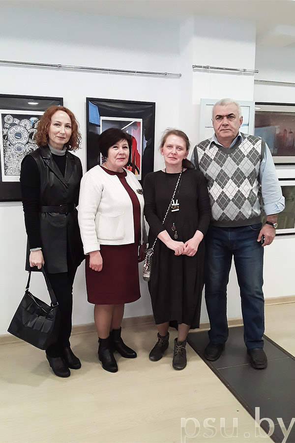 На выставке с коллегами из Псковского университета