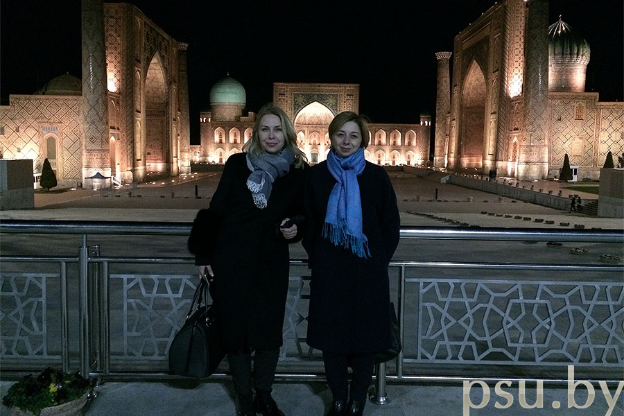 Anna Lavrinenko and Alena Malei in Samarkand Anna Lavrinenko and Alena Malei