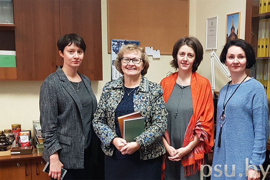 Polotsk researchers with Latvian colleagues Polotsk researchers with Latvian colleagues