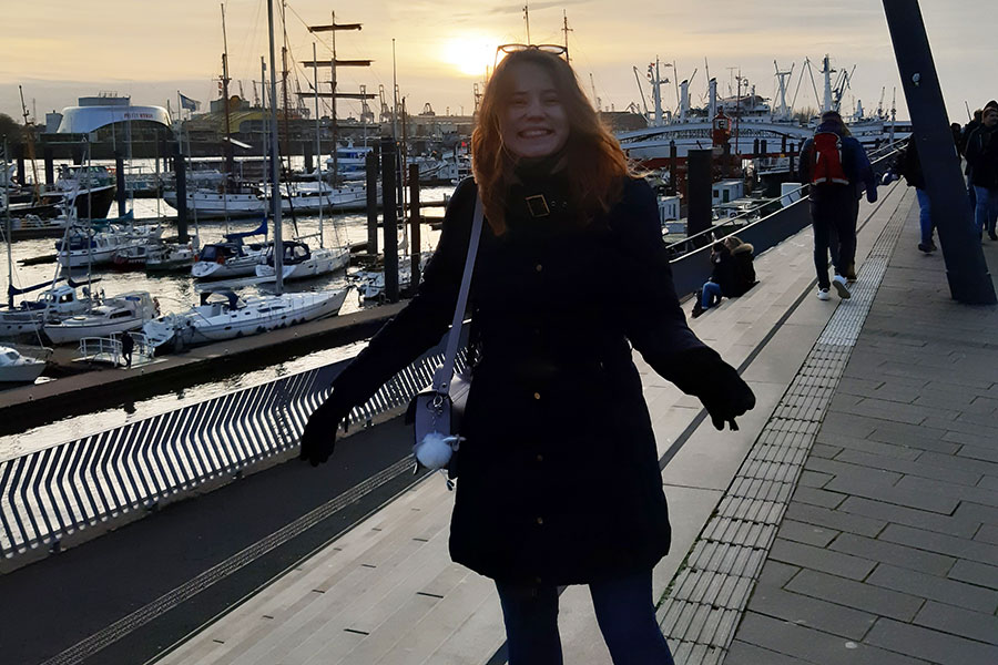 Ksenia Kalita at the port Ksenia Kalita at the port