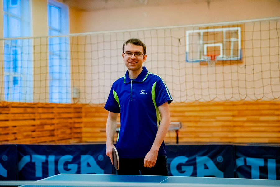 На соревнованиях по настольному теннису