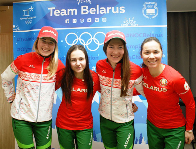 Nadezhda Skardino, Iryna Kryuko, Dzinara Alimbekava and Darya Domracheva Nadezhda Skardino, Iryna Kryuko, Dzinara Alimbekava and Darya Domracheva