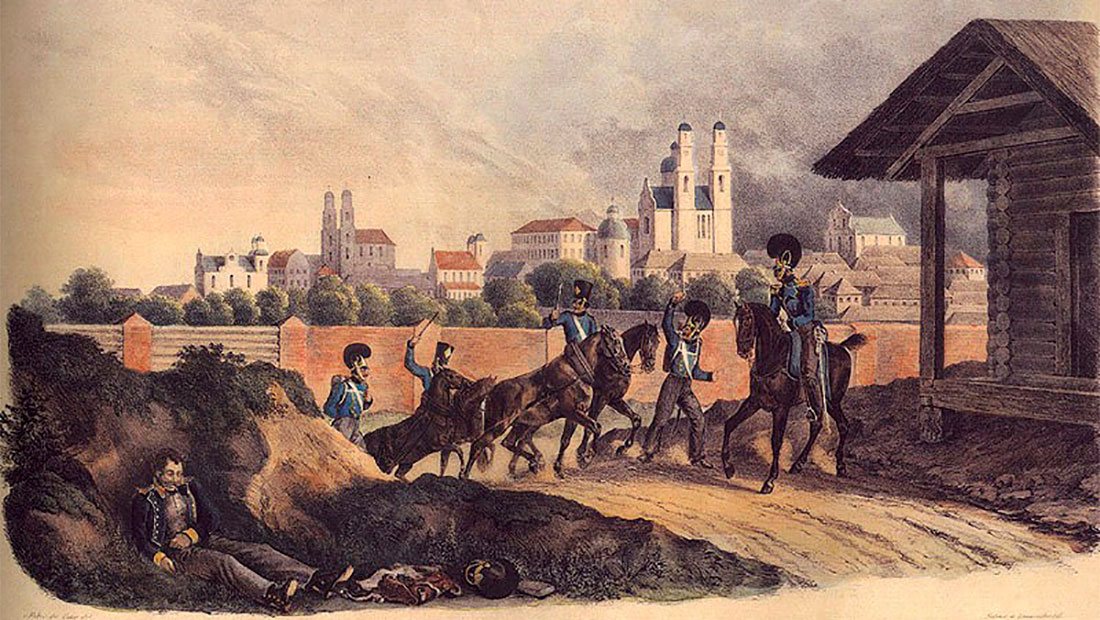 На падыходзе да Полацку. 25 ліпеня 1812 г. (Х.В. Фабер дзю Фор, 1812 г.) На падыходзе да Полацку. 25 ліпеня 1812 г. (Х.В. Фабер дзю Фор, 1812 г.)