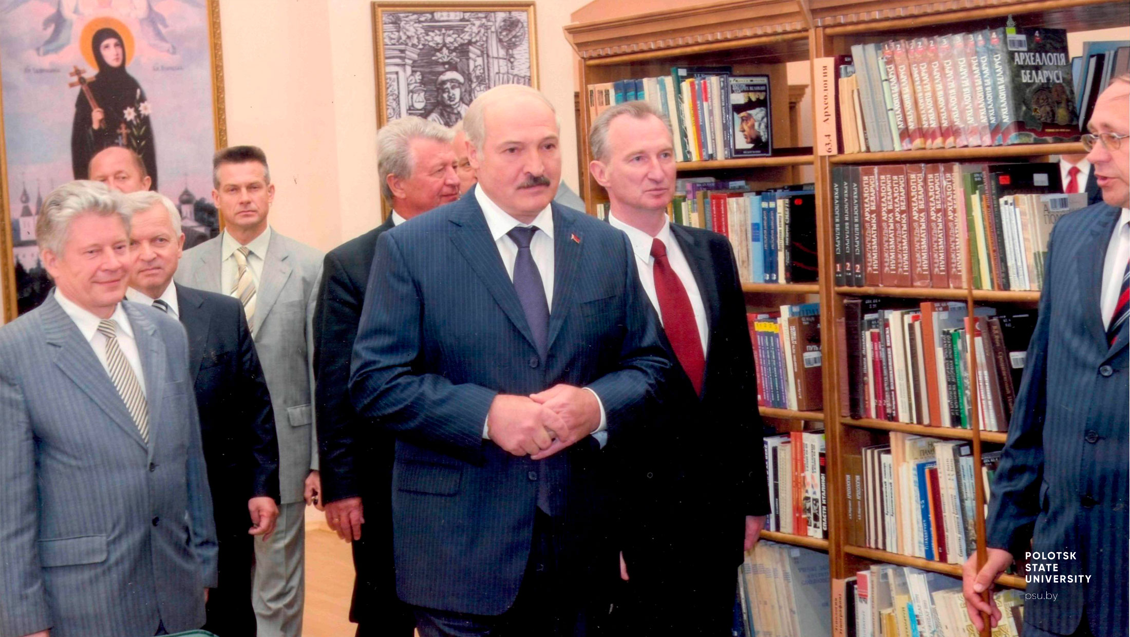 Визит президента Республики Беларусь А.Г. Лукашенко в научную библиотеку Полоцкого государственного университета
